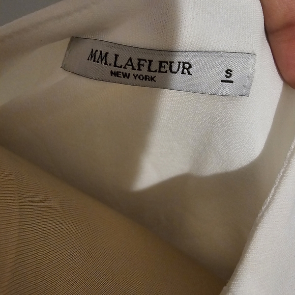 MM LAFLEUR NWOT Lindy Ivory Scoopneck Layered Lined Classic Pullover Top Sz S - Picture 8 of 9